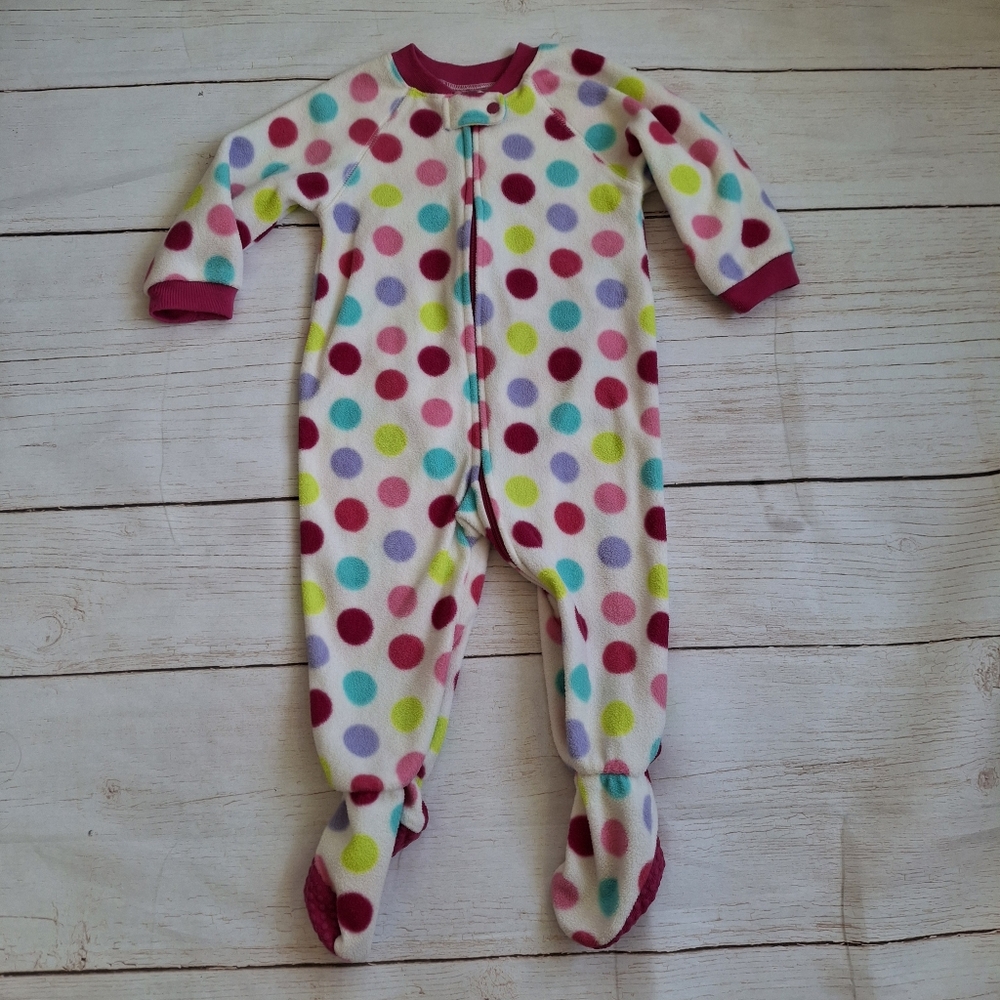 Children's Place 12-18M Polkadot Fleece Sleeper
